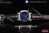 Patek Philippe Grand Complication Sky Moon Celestial Miyota 9015 Automatic Steel Case with Black Leather Strap Blue Dial and Arabic Numeral Markers (GF)