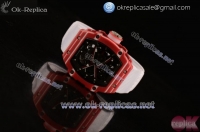 Richard Mille RM 67-02 Miyota 9015 Automatic Rubber/PVD Case Skeleton Dial White Nylon Strap