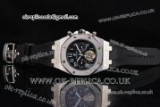 Audemars Piguet Royal Oak Tourbillon Automatic Movement Black Dial with Numeral Marker and Rubber Strap