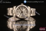 Rolex Datejust Clone Rolex 3135 Automatic Steel Case White Dial Stainless Steel Bracelet Diamonds Markers - 1:1 Original (MARK F)