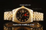 Rolex Datejust II Oyster Perpetual Swiss ETA 2836 Automatic Two Tone with Black Dial - Arabic Numerals