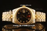 Rolex Datejust II Oyster Perpetual Swiss ETA 2836 Automatic Two Tone with Black Dial - Diamond Markers