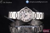 Cartier Ballon Bleu Medium Asia Automatic Full Steel with White Dial Roman Numeral Markers (YF)