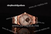 Audemars Piguet Royal Oak Tourbillon Swiss Tourbillon Manual Winding Rose Gold Case with White Dial Stick Markers and Diamonds Bezel (FT)