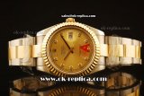 Rolex Datejust II Oyster Perpetual Swiss ETA 2836 Automatic Steel Case with Yellow Gold Bezel and Two Tone Bracelet - Gold Dial with Diamond Markers