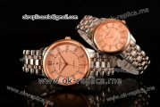 Vacheron Constantin Patrimony Asia Automatic Steel/Rose Gold Case with Rose Gold Dial Diamonds Markers and Two Tone Bracelet