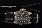 Rolex GMT Master II Asia 2813 Automatic Ceramic Bezel Steel Case Black Dial Stick Markers and Black Nylon Strap