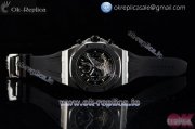 Audemars Piguet Royal Oak Offshore Tourbillon Chronograph Miyota Quartz Steel Case with Skeleton Dial Stick Markers and Black Rubber Strap