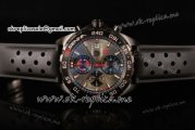 Tag Heuer Formula 1 Calibre 16 Chronograph Miyota Quartz PVD Case with Grey Dial Stick Markers and Black Rubber Strap