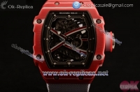 Richard Mille RM 67-02 Miyota 9015 Automatic Rubber/PVD Case Skeleton Dial White Nylon Strap