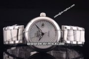 Omega Ladymatic 2813 Automatic Full Steel with White Supernova Motif Dial