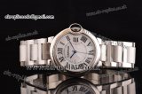 Cartier Ballon Bleu Medium Swiss Quartz Steel Case with White Dial Roman Markers