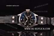 IWC Big Pilot Asia ST25 Automatic Steel Case with Black Dial Numeral Markers and Black Leather Strap