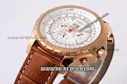 Breitling Bentley Automatic Movement White Dial with Rose Gold Case and Silver Stick Marker