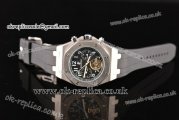 Audemars Piguet Royal Oak Tourbillon Automatic Movement Black Grid Dial with White Numeral Marker and Black Rubber Strap