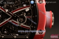 Richard Mille RM 67-02 Miyota 9015 Automatic Rubber/PVD Case Skeleton Dial White Nylon Strap