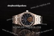 Audemars Piguet Royal Oak Tourbillon Swiss Tourbillon Manual Winding Full Steel with Blue Dial and Diamonds Bezel (FT)