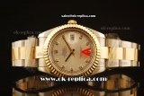 Rolex Datejust II Oyster Perpetual Swiss ETA 2836 Automatic Steel Case with Yellow Gold Bezel and Two Tone Bracelet - Silver Dial with Diamond Markers