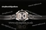 Cartier Roadster Chrono Swiss Valjoux 7753 Automatic Steel Case with White Dial and Roman Marker 1:1 Original