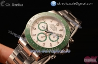 Rolex Daytona Swiss Valjoux 7750 Automatic Chrono 316L Steel Case with White Dial Stick Markers and Steel Bracelet Ceramic Bezel(BP)